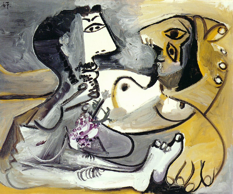 Picasso Naked man and woman 1967